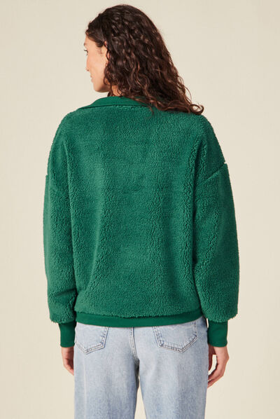 Sweat éco-responsable vert femme