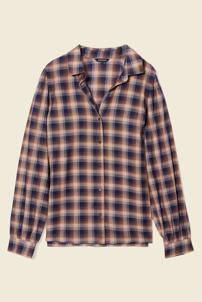 Chemise manches longues jaune femme