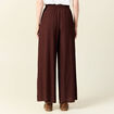 Pantalon large bordeaux femme