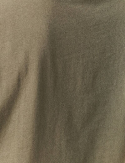 T-shirt manches courtes vert kaki femme