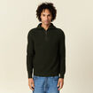 Pull col camionneur vert kaki homme
