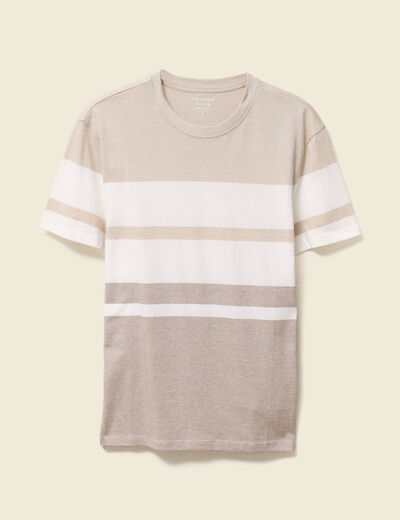 T-shirt manches courtes beige homme