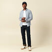 Jeans regular longueur 34 en coton denim brut rinse homme