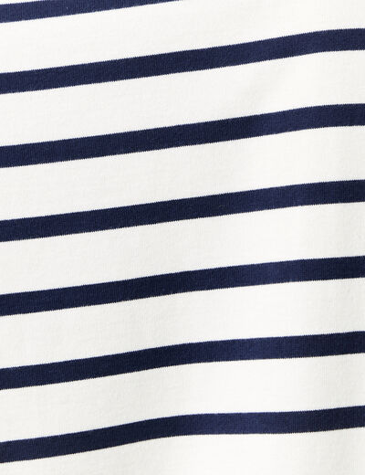 T-shirt oversize brodé en coton blanc homme
