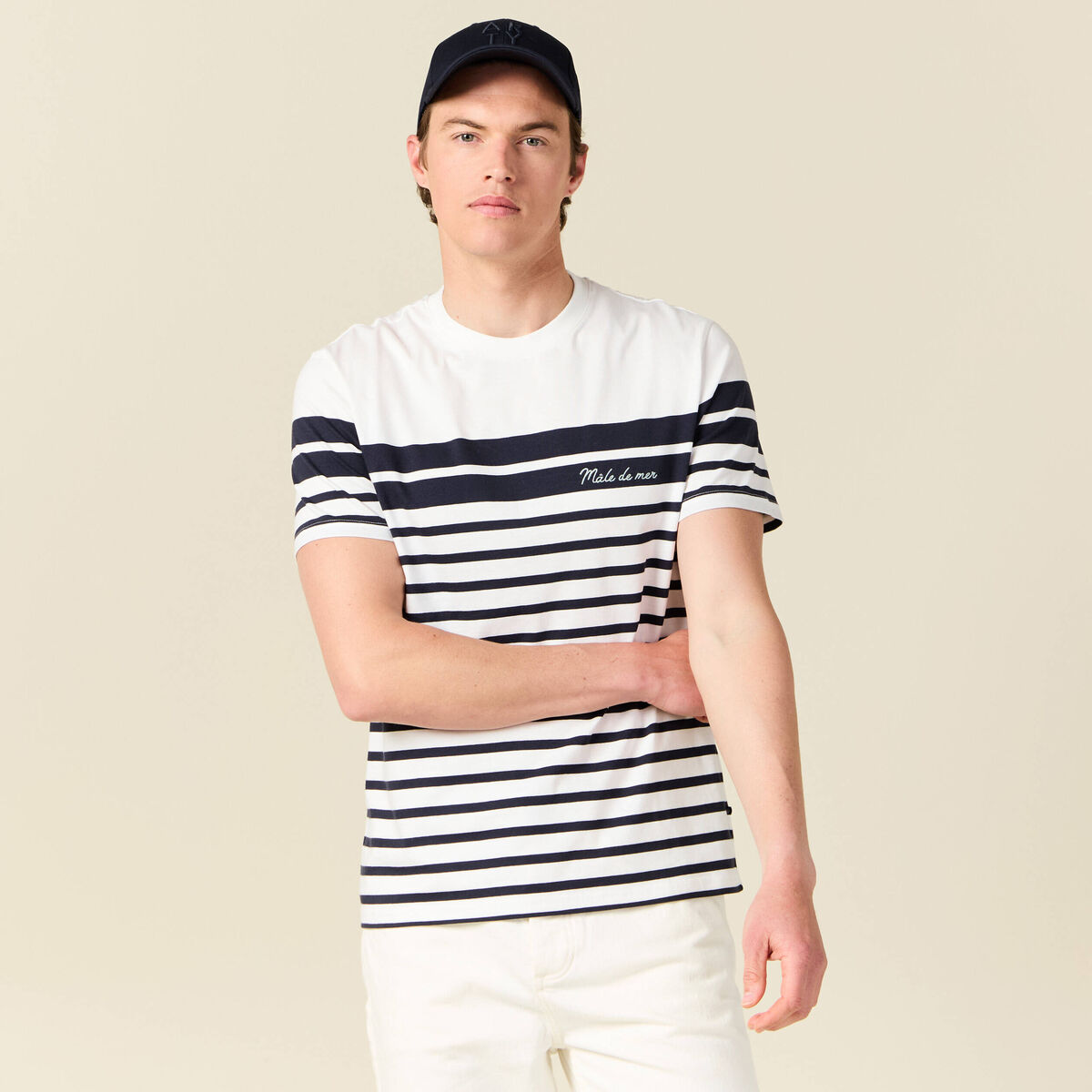 T-shirt éco-responsable ecru homme