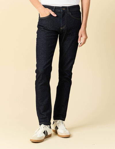 Jeans slim 5 poches longueur 32 denim brut clean homme