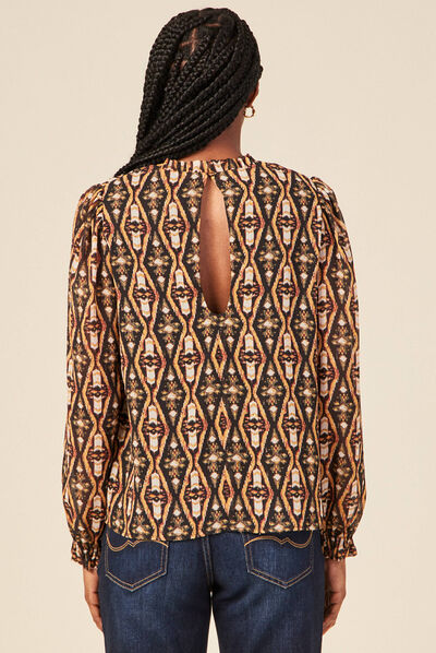 Blouse éco-responsable camel femme