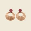 Boucles d'oreilles pendantes couleur or femme