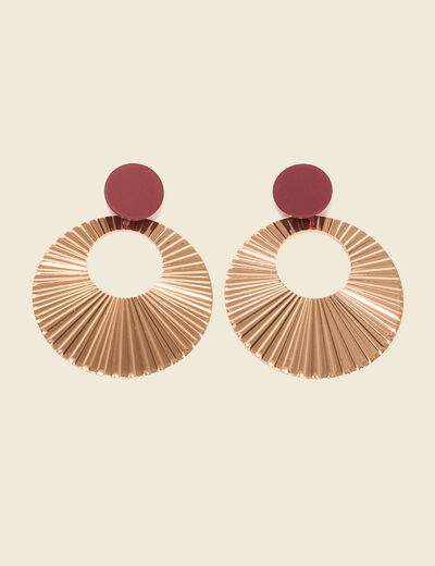 Boucles d'oreilles pendantes couleur or femme