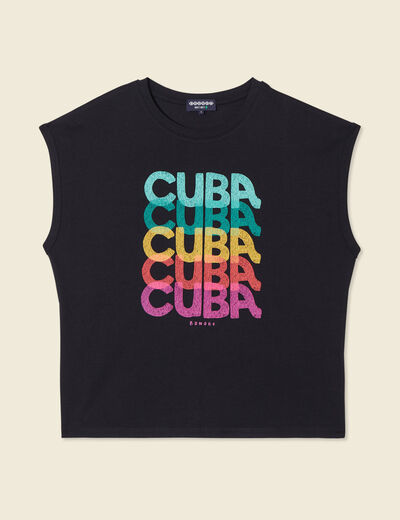 T-shirt éco-responsable noir femme