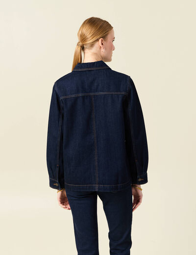 Blouson surchemise en jean denim brut femme