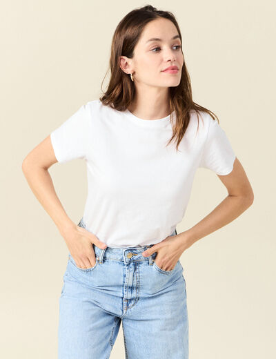 T-shirt éco-responsable blanc femme