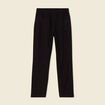 Pantalon droit à coulisse noir femme