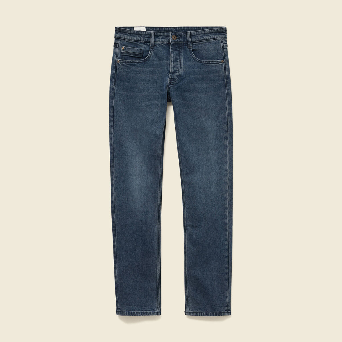 Jeans straight 5 poches denim blue black homme