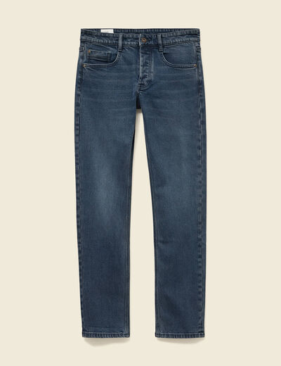 Jeans straight 5 poches denim blue black homme