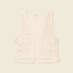 Gilet sans manches ecru femme