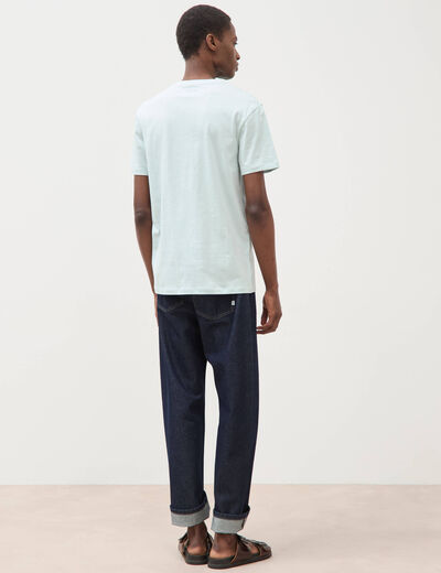 T-shirt manches courtes homme bleu gris homme