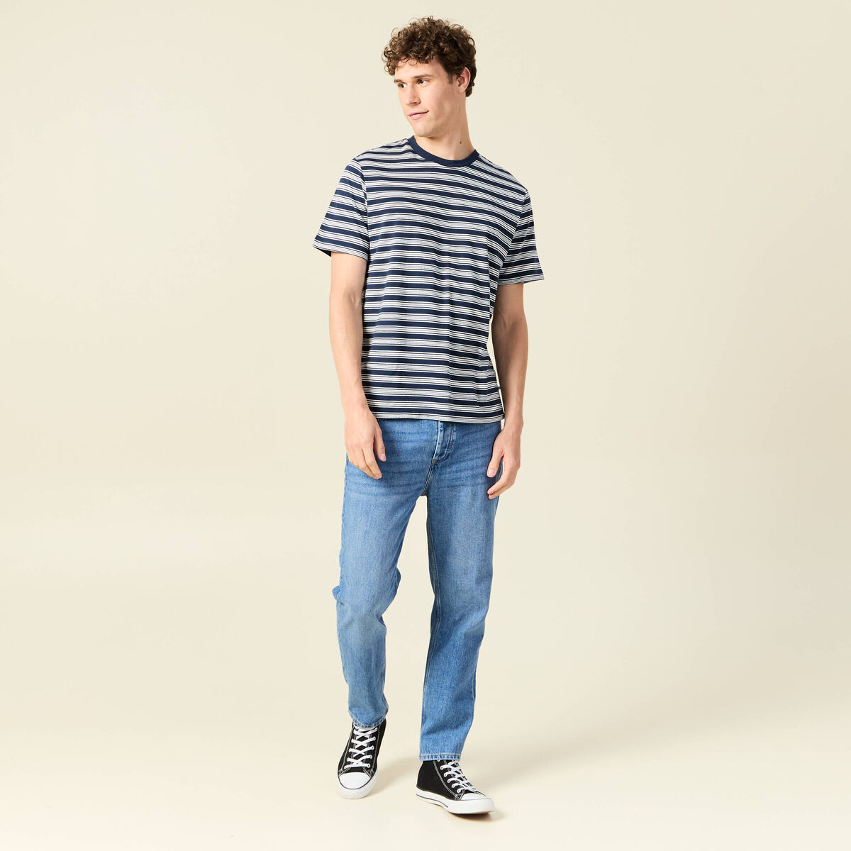 T-shirt manches courtes bleu marine homme
