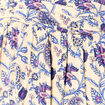 Robe col V manches longues bleu femme