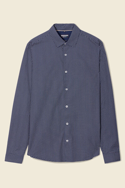 Chemise éco-responsable bleu marine homme