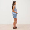 Top droit sans manches bleu electrique femme