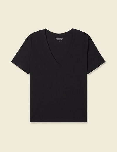 T-shirt manches courtes noir femme