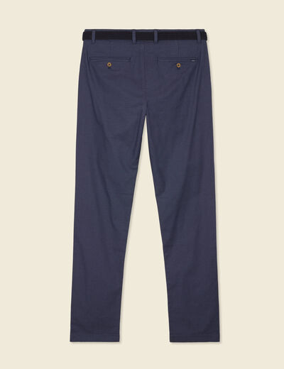 Pantalon chino straight bleu foncé homme