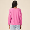 T-shirt manches longues rose framboise femme