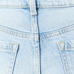 Jeans large taille haute denim bleach femme