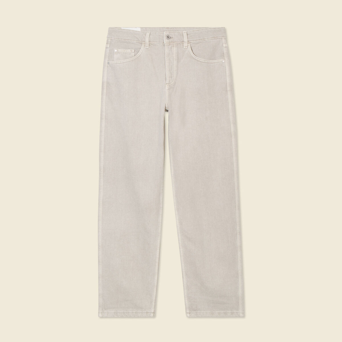Jeans large 5 poches denim snow gris homme