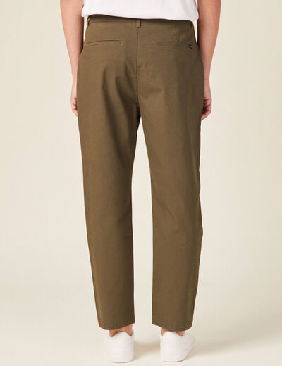 Pantalon chino taupe homme