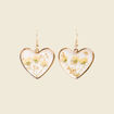Boucles d'oreilles pendantes couleur or femme