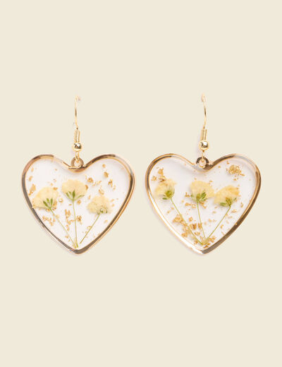Boucles d'oreilles pendantes couleur or femme
