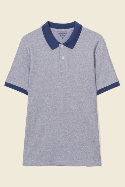 Polo éco-responsable bleu marine homme