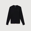 Pull col rond manches longues noir homme