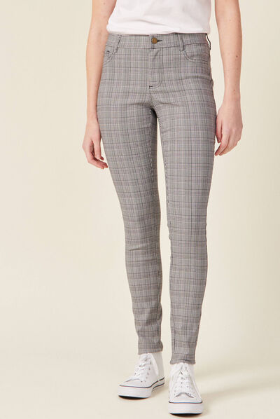 Pantalon skinny gris femme