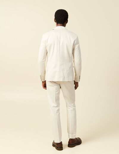 Blazer manches longues col classique sable homme