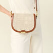 Sac besace arrondi marron femme