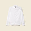 Chemise cintr&eacute;e en coton manches longues blanc homme