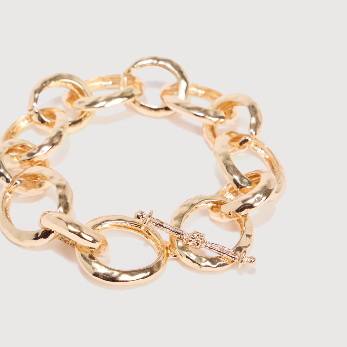 Bracelet avec cha&icirc;ne couleur or femme
