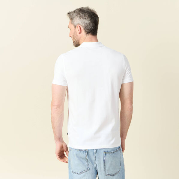 Polo manches courtes blanc homme