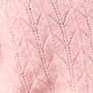 Gilet ajour&eacute; col V manches longues rose pastel femme