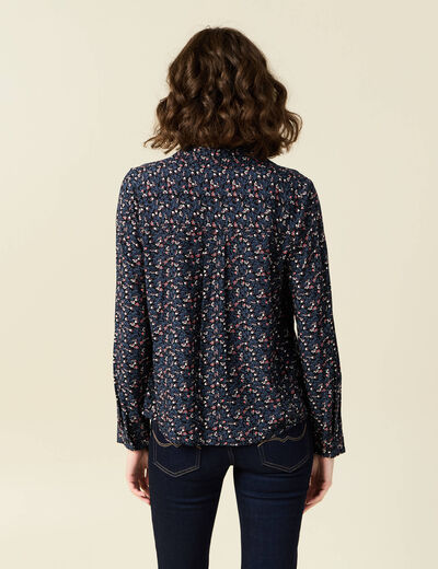 Chemise manches longues noir femme