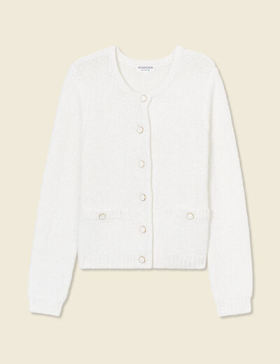 Gilet éco-responsable ecru femme
