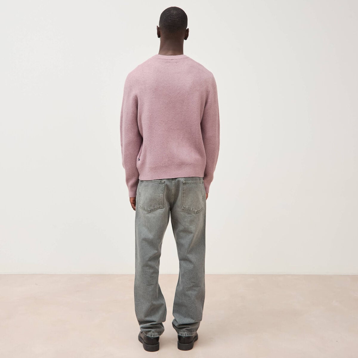 Pull droit col rond manches longues parme homme
