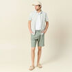 Chemise manches courtes vert olive homme