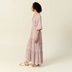 Robe longue évasée ivoire femme