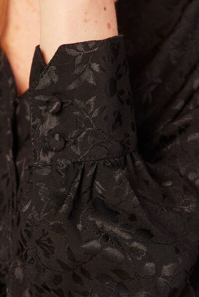 Combinaison pantalon satin noir femme