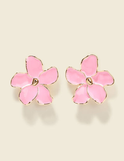 Boucles d'oreilles rose clair femme