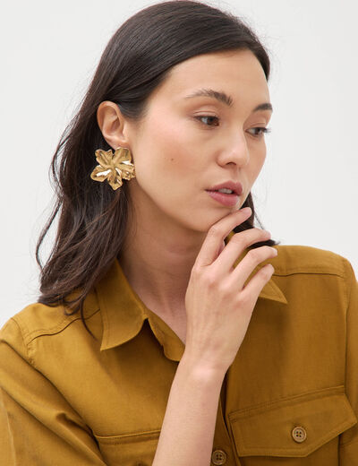 Boucles d'oreilles couleur or femme